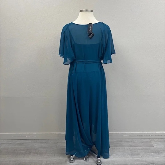 City Chic Teal Wrap Dress - New! - Size 22 - Picture 4 of 7